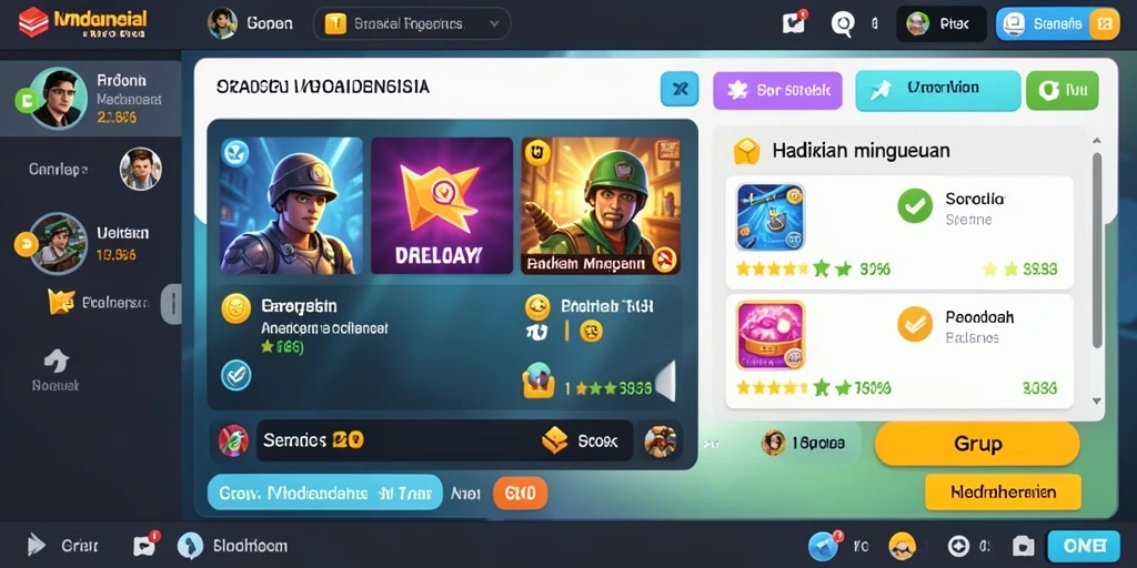 Tampilan dunia yang kaya akan detail dan warna.