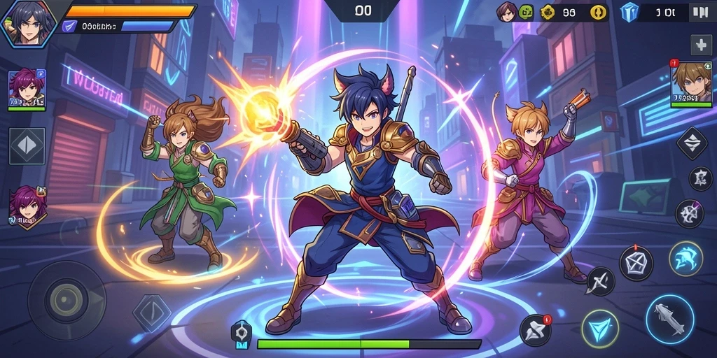 Tampilan gameplay yang mendebarkan dan penuh aksi.