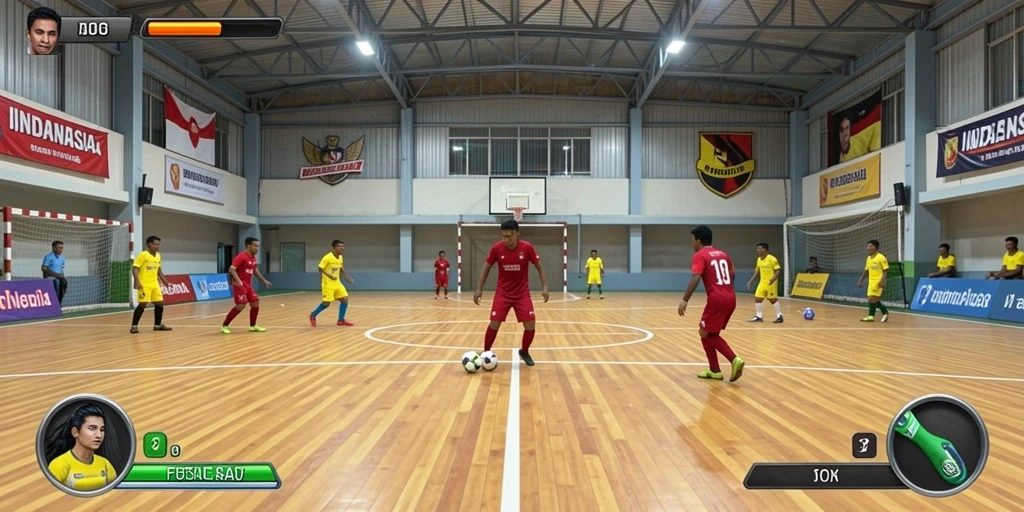 Momen aksi seru dalam permainan.